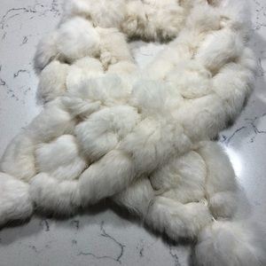 40% off SALE Rabbit fur scarf